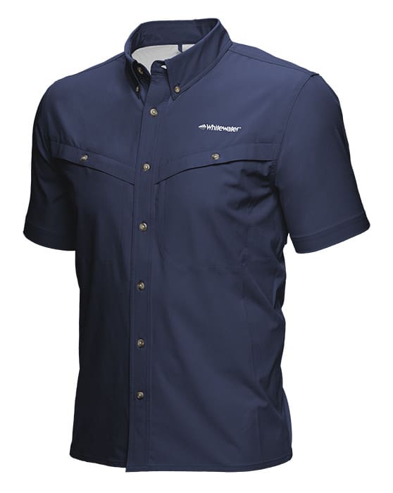 Whitewater Rapids Short Sleeve Fishing Shirt Whitewater Fishing