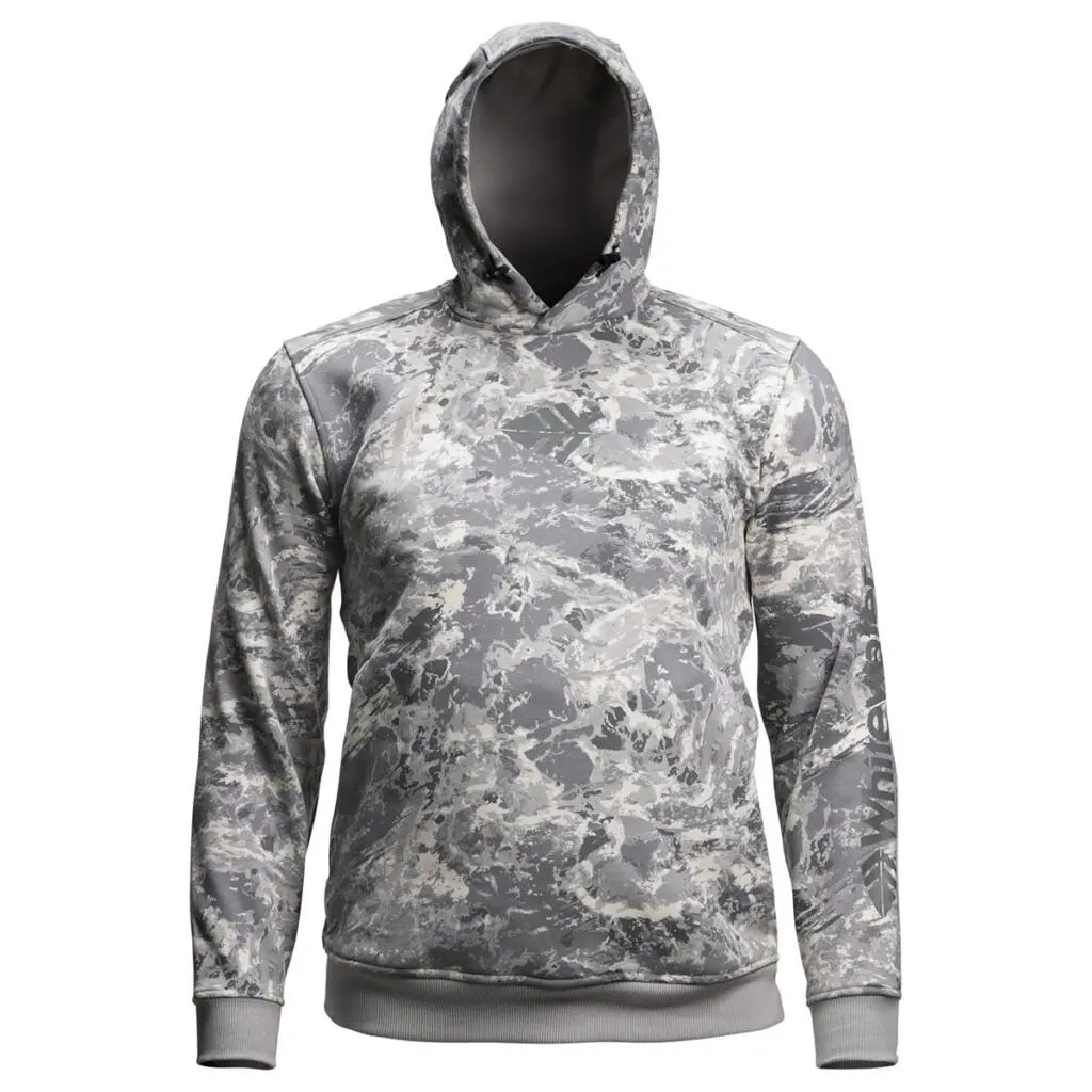 Whitewater Buoy HD Fishing Hoodie hood up