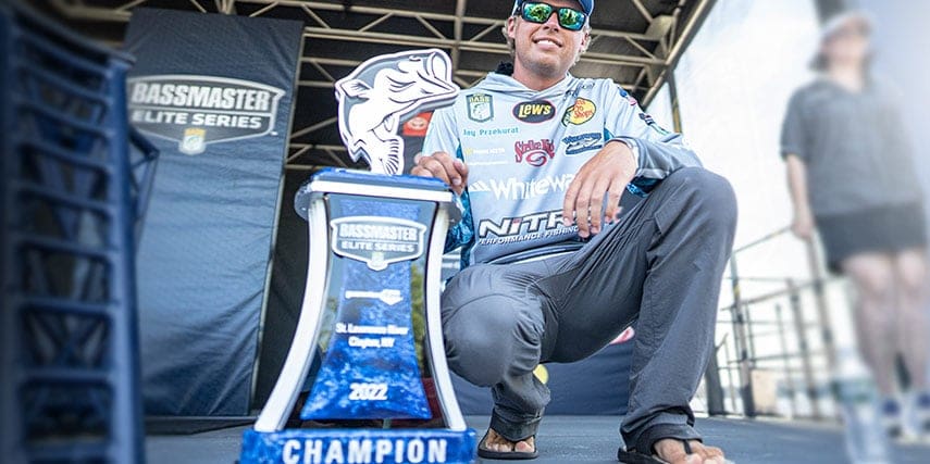 Jay Przekurat With His Elite Series First Place Trophy