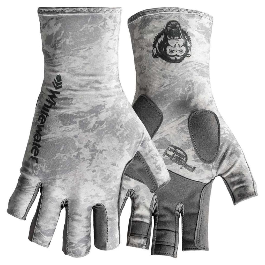 Fish Monkey Half Finger Guide Glove open water grey